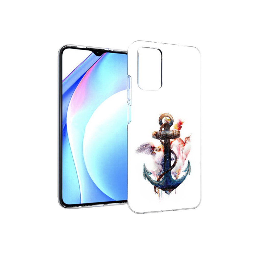 

Чехол MyPads Tocco для Xiaomi Redmi 9T якорь с птицами (PT226951.281.703), Прозрачный, Tocco