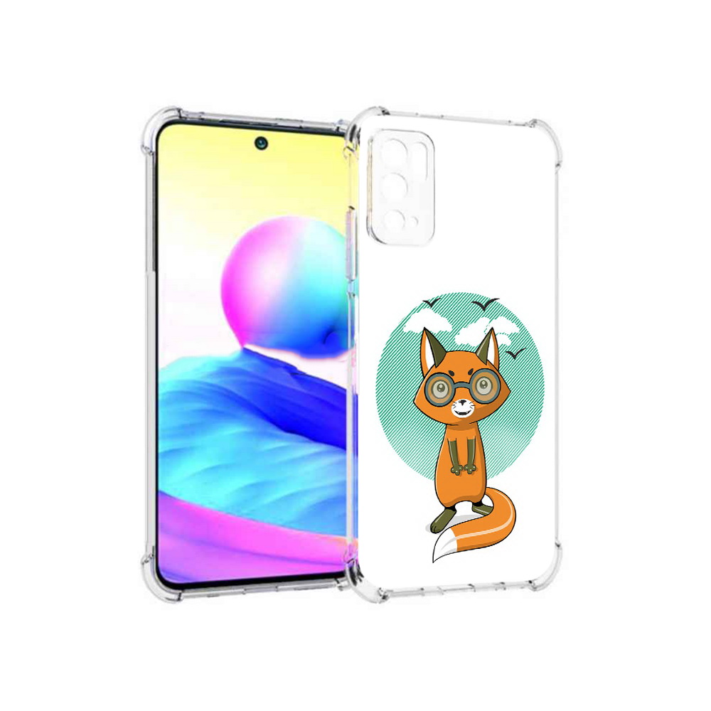 

Чехол MyPads Tocco для Xiaomi Poco M3 Pro задумчивая лиса, Прозрачный, Tocco