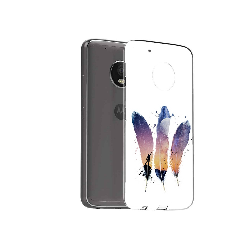 

Чехол MyPads Tocco для Motorola Moto G5 Plus небесные перья (PT67401.338.519), Прозрачный, Tocco