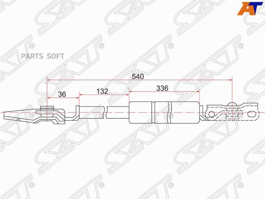 

SAT ST-68960-44040 Амортизатор крышки багажника TOYOTA NADIA #N1# 98-03 LH 1шт