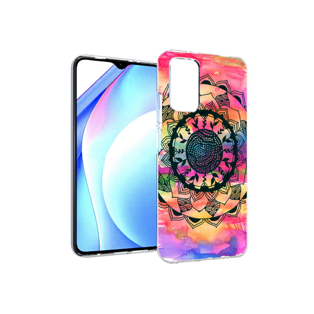 

Чехол MyPads Tocco для Xiaomi Redmi 9T яркая абстракция круглый цветок (PT226951.281.704), Прозрачный, Tocco
