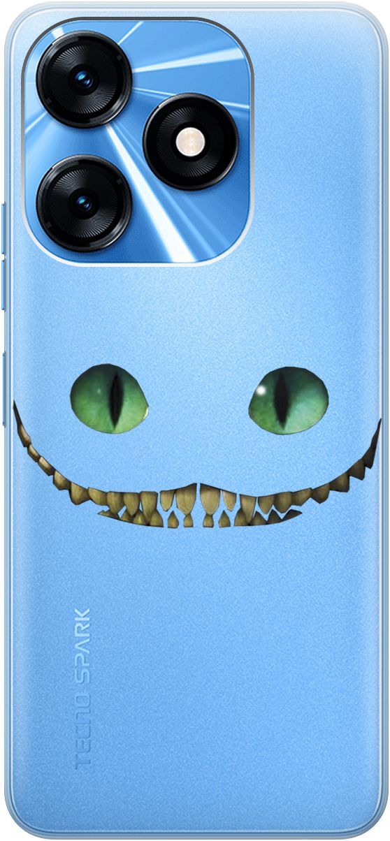 

Чехол на Tecno Spark 10 с 3D принтом "Cheshire Cat" прозрачный, Прозрачный;белый, 159543