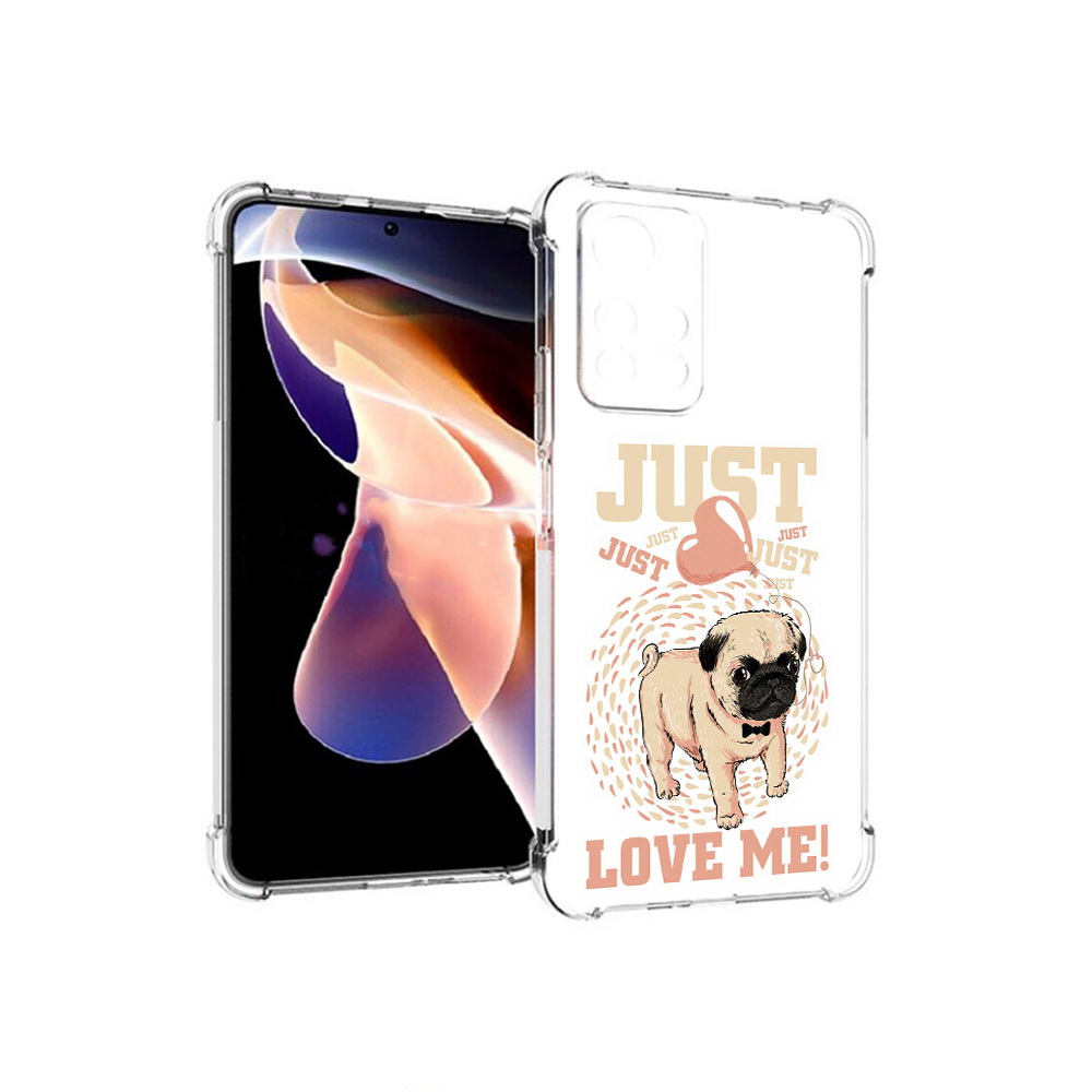 

Чехол MyPads Tocco для Xiaomi Redmi Note 11 Pro Люби меня (PT224811.282.109), Прозрачный, Tocco