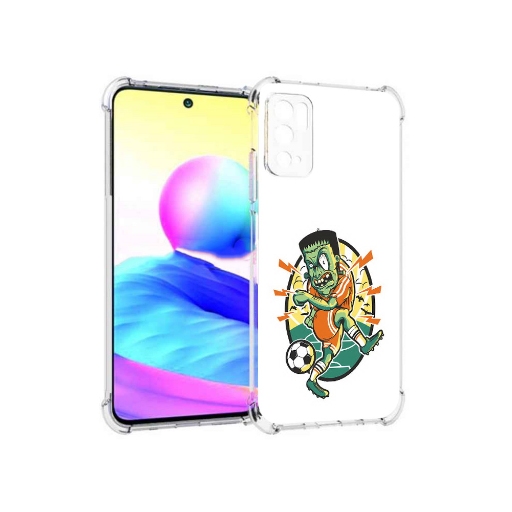 

Чехол MyPads Tocco для Xiaomi Poco M3 Pro зомби футболист, Прозрачный, Tocco