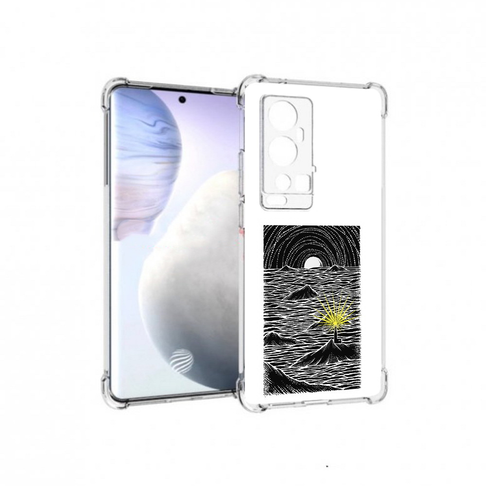

Чехол MyPads Tocco для Vivo X60 Pro Plus маяк в черно белом море, Прозрачный, Tocco