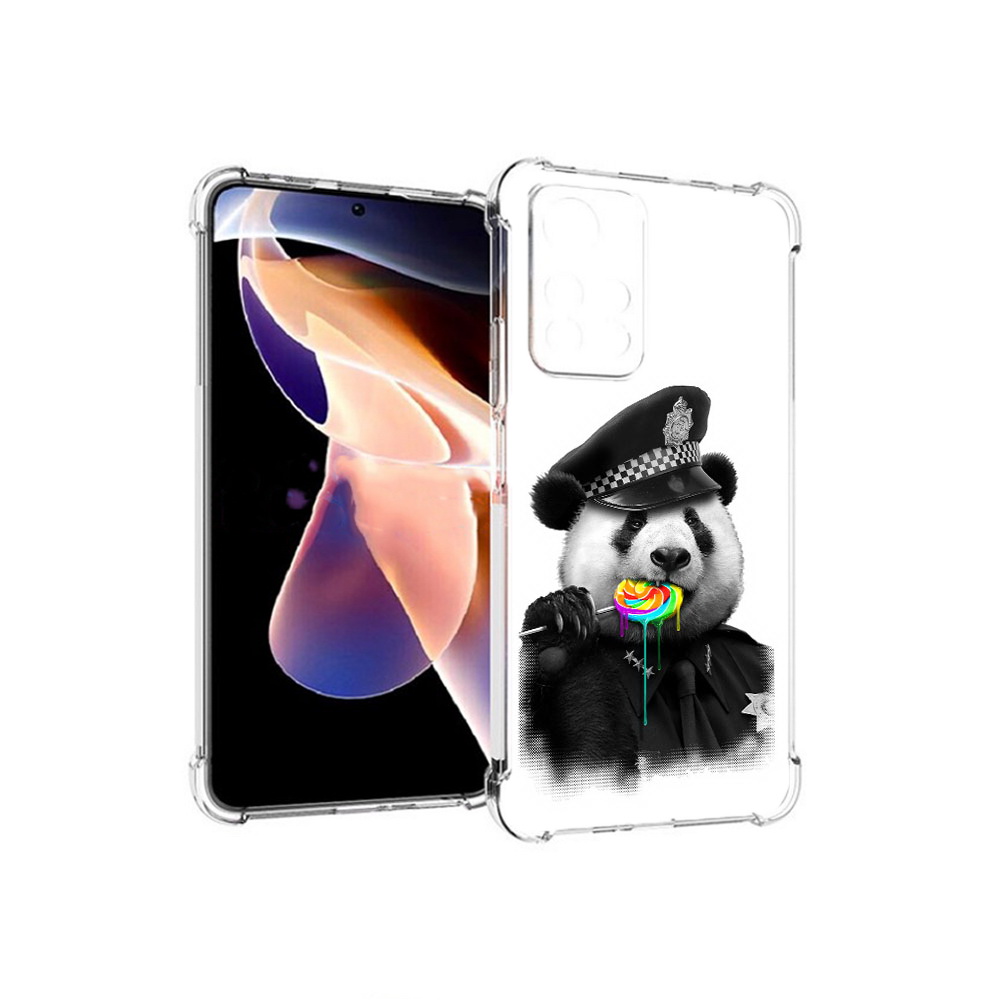

Чехол MyPads Tocco для Xiaomi Redmi Note 11 Pro Панда полиция (PT224811.282.130), Прозрачный, Tocco