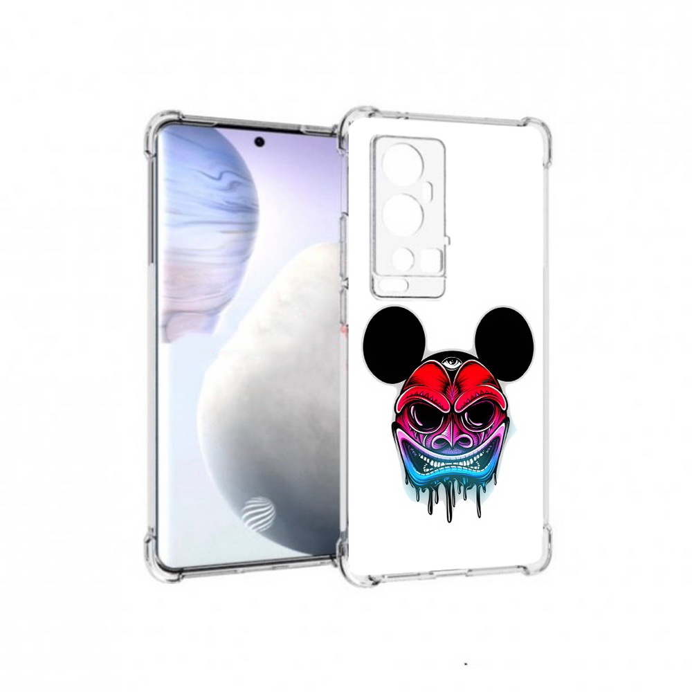 

Чехол MyPads Tocco для Vivo X60 Pro Plus микки в маске, Прозрачный, Tocco