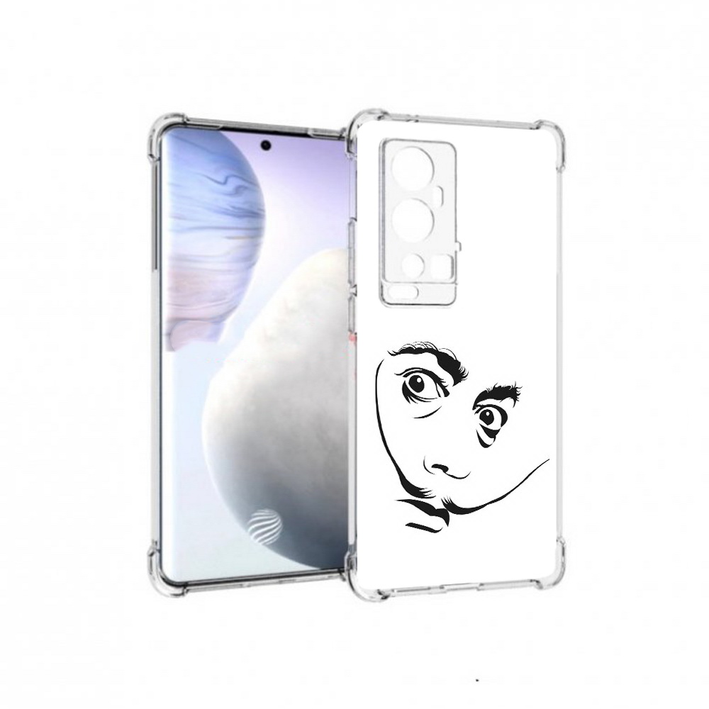 

Чехол MyPads Tocco для Vivo X60 Pro Plus мужчина с длинными усами, Прозрачный, Tocco