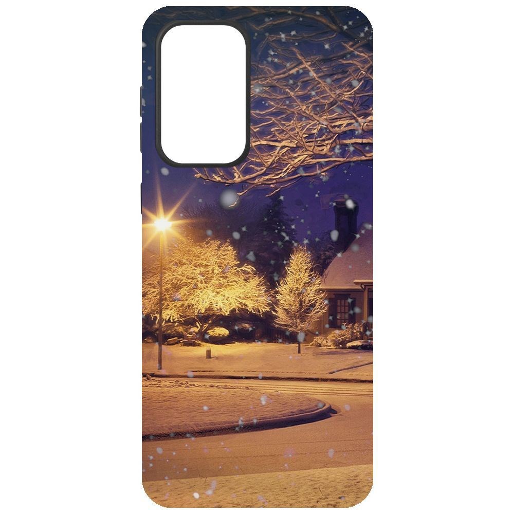 фото Чехол-накладка krutoff софт кейс зимняя сказка для samsung galaxy a33 5g (a336) черный