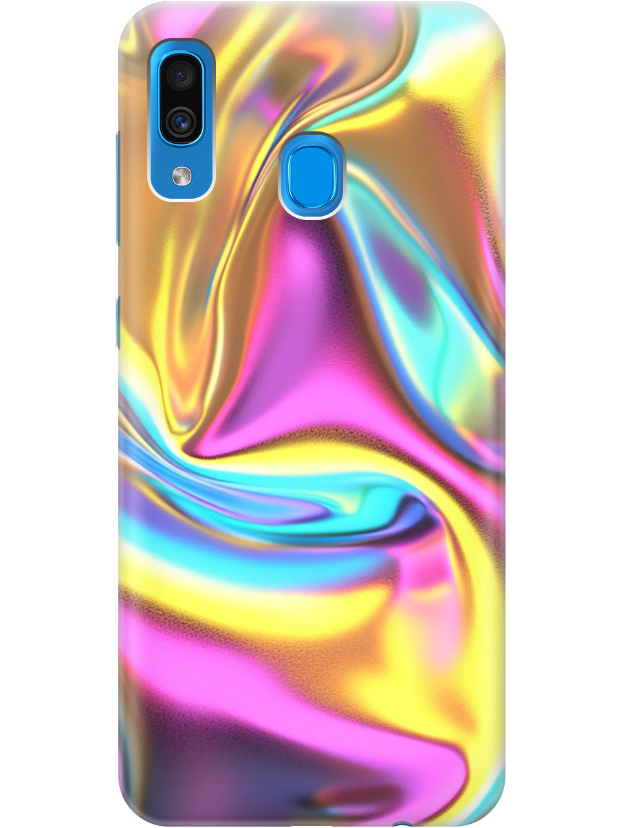 

Силиконовый чехол на Samsung Galaxy A20 / A30 с принтом "Ультрафиолетовая абстракция", Прозрачный;желтый;фиолетовый, 720772131