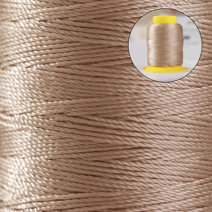 

Нитки обувные, 500D/3, 183 м, цвет серо-бежевый