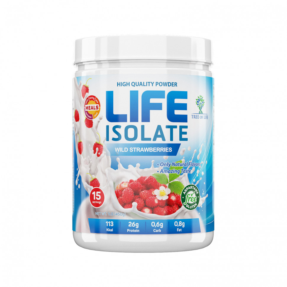 

Изолят Tree of Life LIFE Isolate 450 г Wild strawberries, Tree of Life LIFE Isolate 450 г Wild strawberries