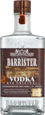 

Водка Barrister Ржаная Оригинальная 0,7 л