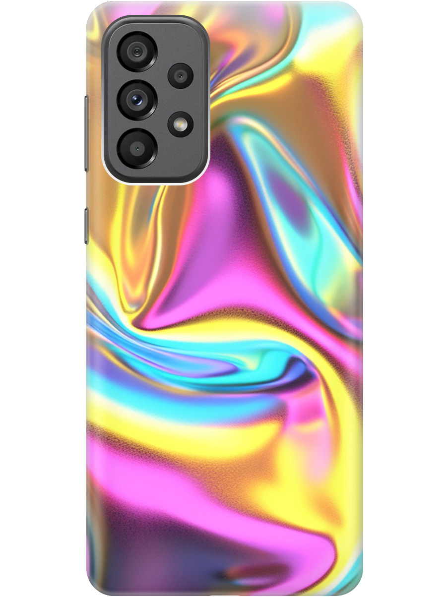 

Силиконовый чехол на Samsung Galaxy A73 5G с принтом "Ультрафиолетовая абстракция", Прозрачный;желтый;фиолетовый, 740133131