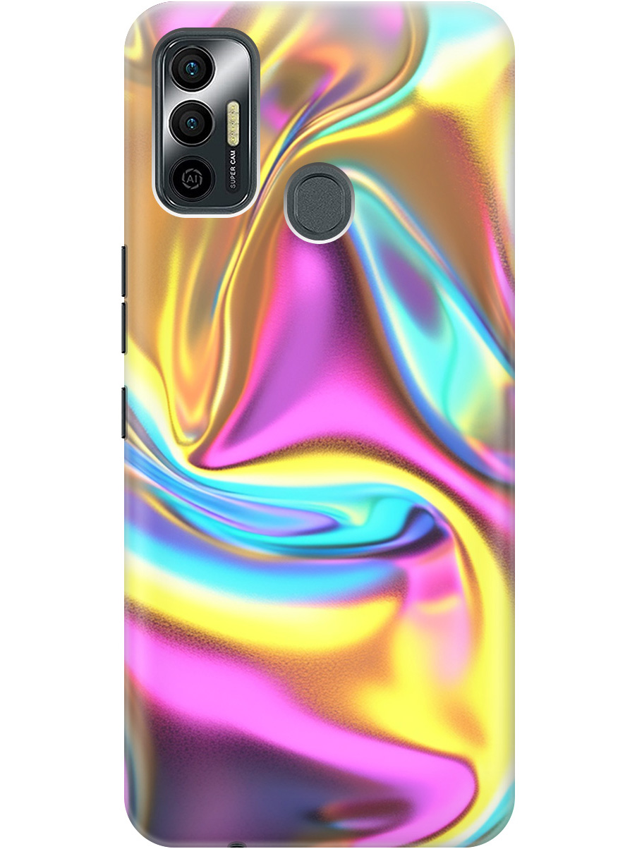 

Силиконовый чехол на Tecno Spark 7 с принтом "Ультрафиолетовая абстракция", Прозрачный;желтый;фиолетовый, 741736131