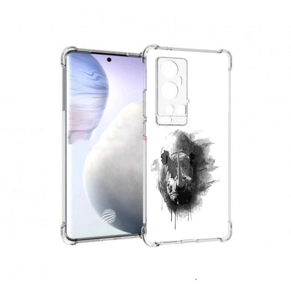 

Чехол MyPads Tocco для Vivo X60 Pro Plus носорог, Прозрачный, Tocco