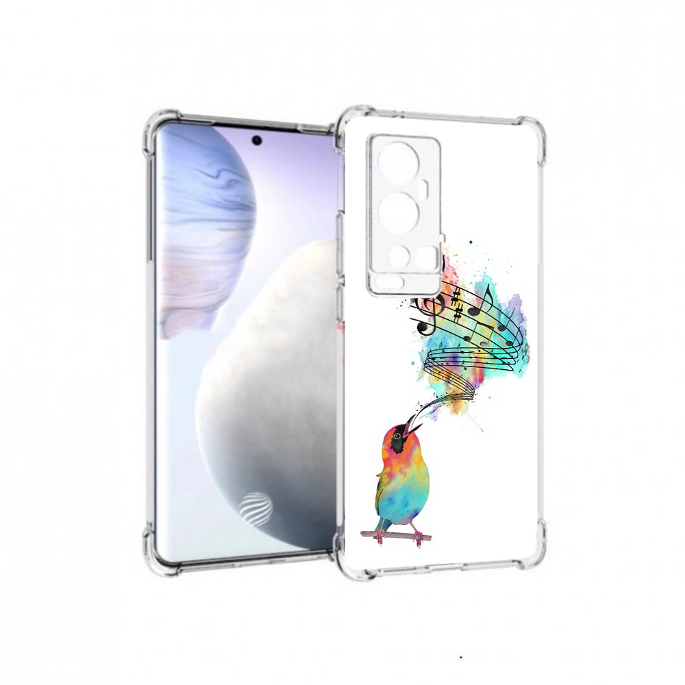 

Чехол MyPads Tocco для Vivo X60 Pro Plus певчая птичка, Прозрачный, Tocco
