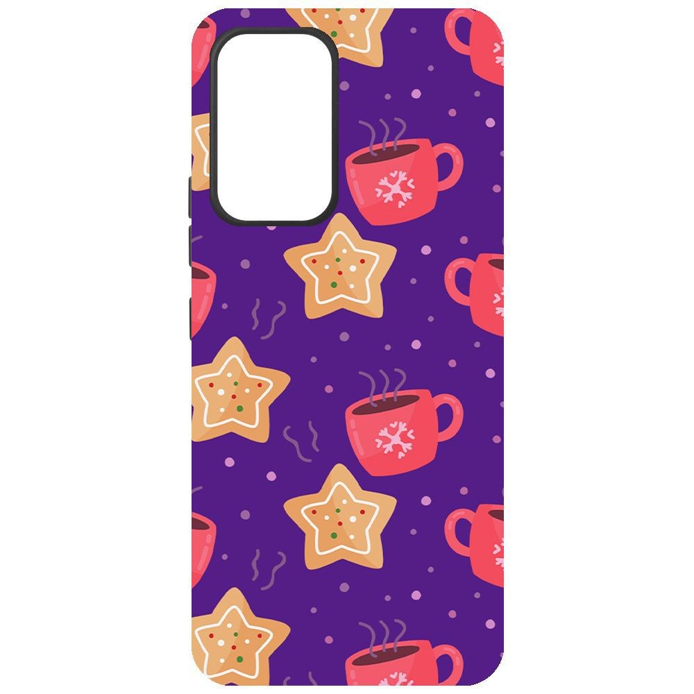 

Чехол-накладка Krutoff Софт Кейс Зимний кофе для Samsung Galaxy A53 5G (A536) черный