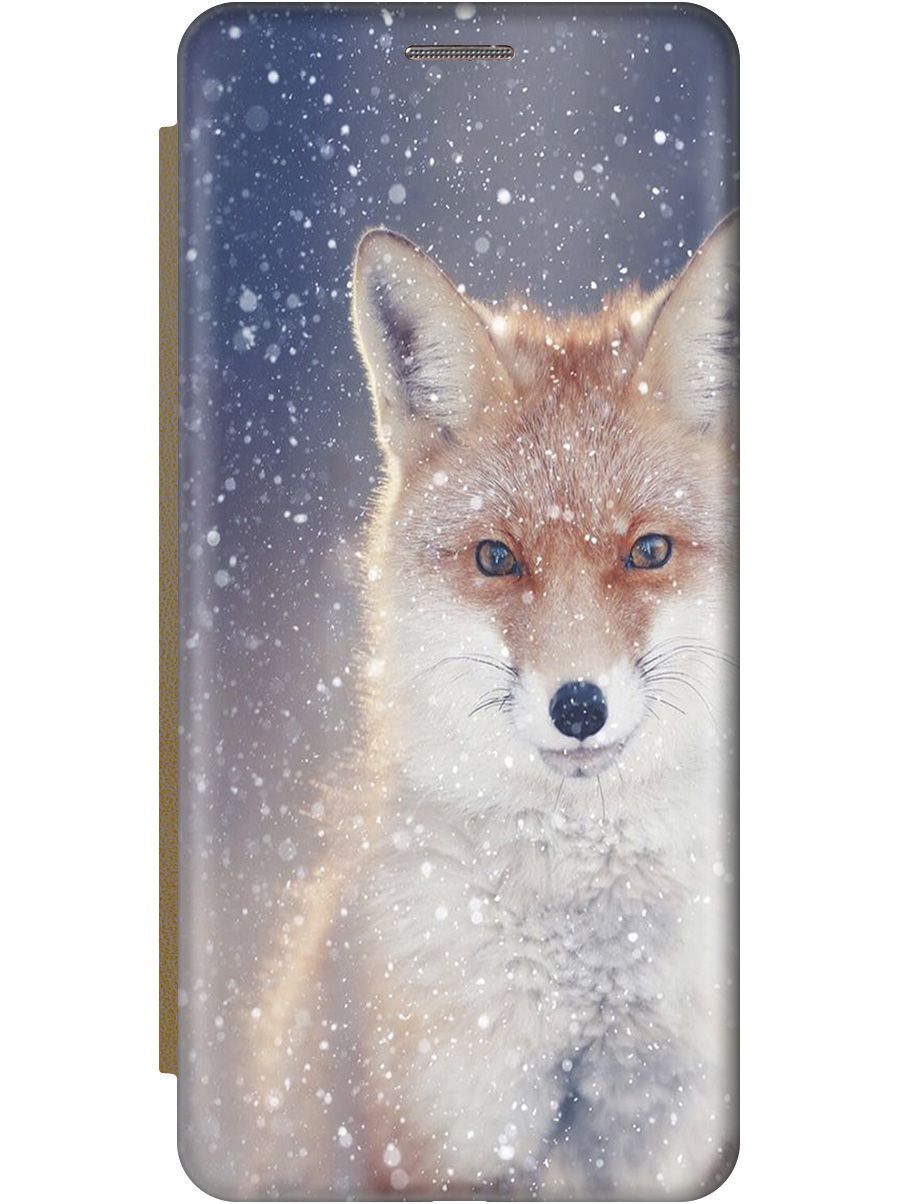 

Чехол на Tecno Spark 10 Pro c принтом "Лисица в снегопад" золотистый, Белый;оранжевый, 159575