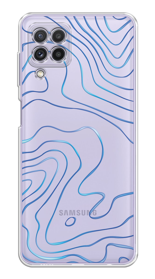 

Чехол на Samsung Galaxy A22/M22/M32 "Blue lines", Прозрачный;синий, 2103150-1