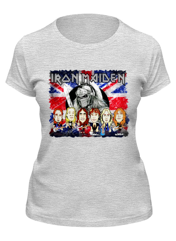 

Футболка женская Printio Iron maiden band серая M, Серый, Iron maiden band