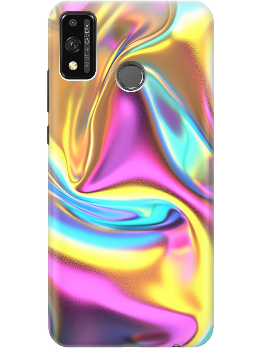 

Силиконовый чехол на Honor 9X Lite с принтом "Ультрафиолетовая абстракция", Прозрачный;желтый;фиолетовый, 723565431