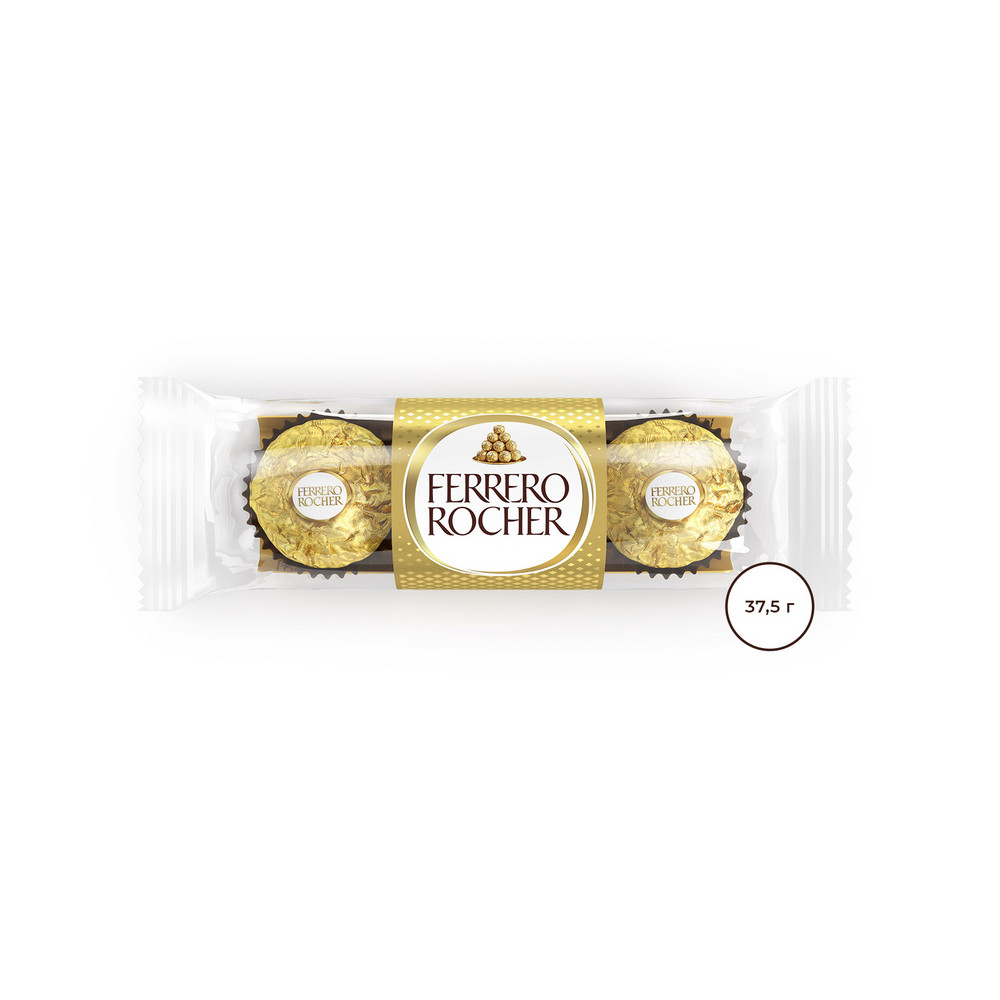 Конфеты Ferrero Rocher, 37,5 г, 3 шт.