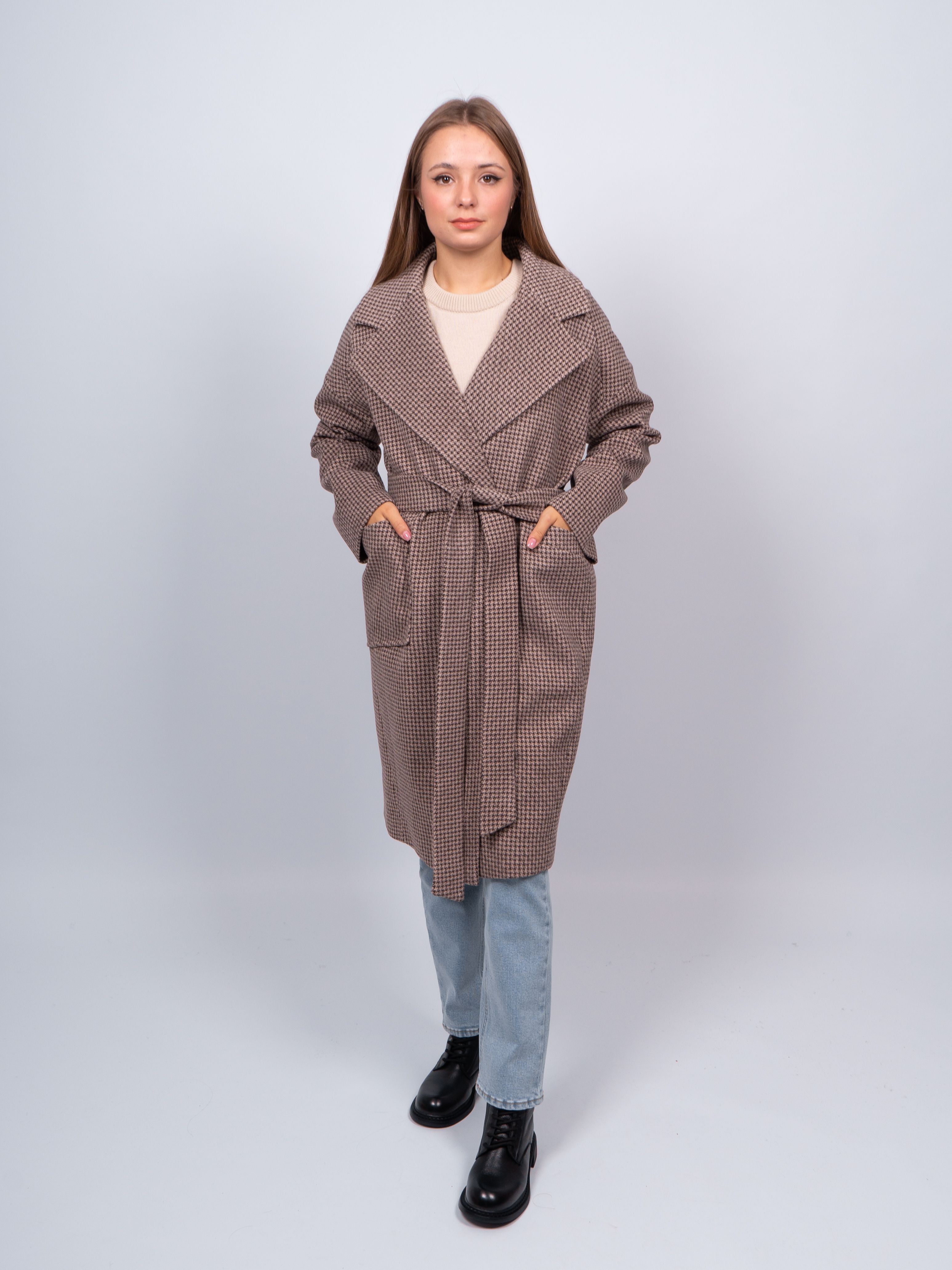

Пальто женское 365 clothes KR-291-Гуслапка688 бежевое 50 RU, Бежевый, KR-291-Гуслапка688