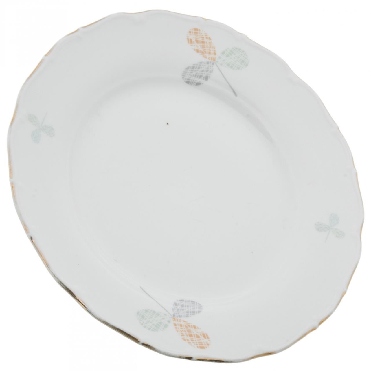 фото Обеденная тарелка с растительным декором фарфор золочение чехия 1945-1992 гг. raritetus