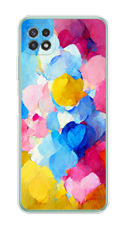 

Чехол на Samsung Galaxy A22s 5G "Яркие пятна", Синий;голубой;желтый;розовый, 2104250-1