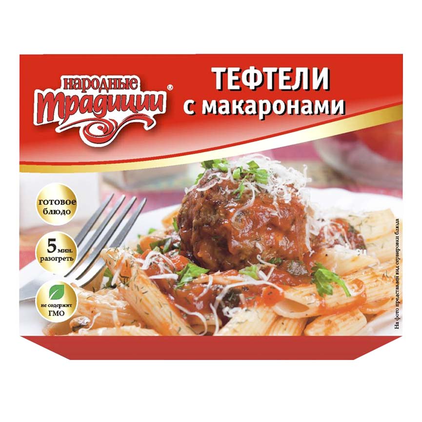 

Тефтели с макаронами Народные традиции 350 г