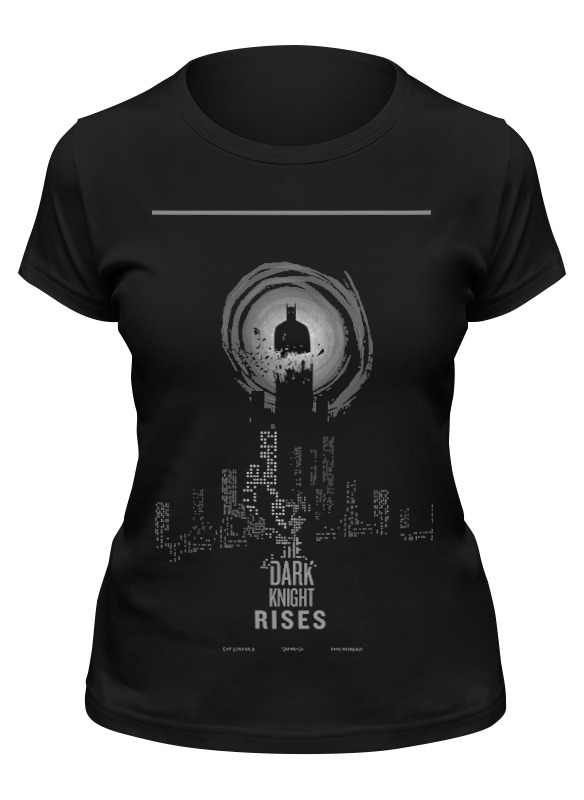 

Футболка женская Printio Dark knight rises черная M, Черный, Dark knight rises