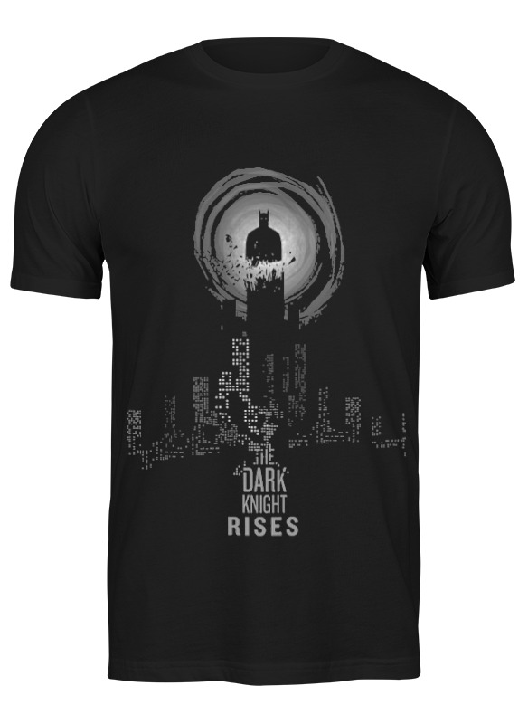 

Футболка мужская Printio Dark knight rises черная M, Черный, Dark knight rises