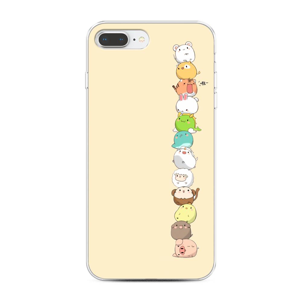

Чехол Awog на Apple iPhone 8 Plus / Айфон 8 Plus "Питомцы Чиби", Разноцветный, 10950-2