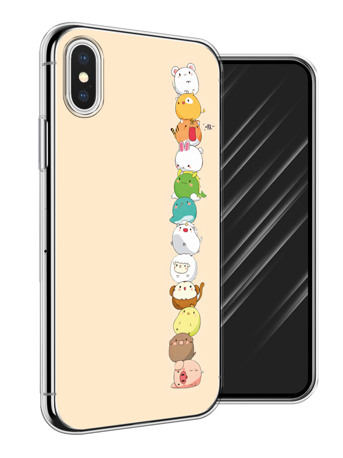 

Чехол Awog на Apple iPhone XS (10S) / Айфон XS (10S) "Питомцы Чиби", Разноцветный, 11850-2