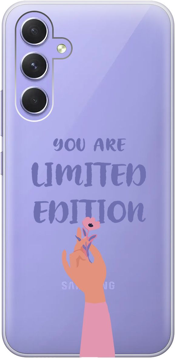 

Чехол на Samsung Galaxy A54 5G с 3D принтом "Limited Edition" прозрачный, Прозрачный;розовый, 158765