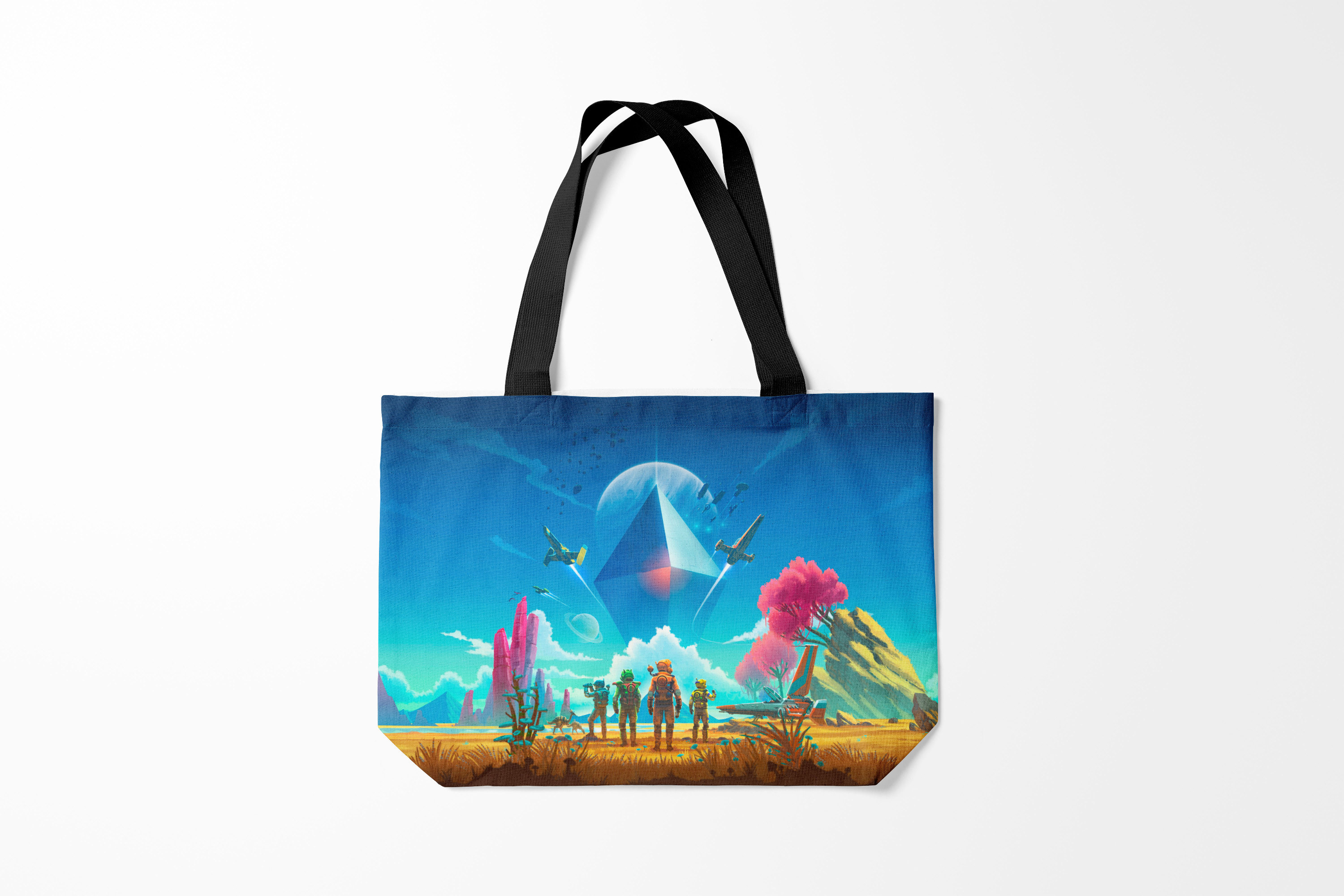 

Сумка шoппер унисекс Burnettie No Mans Sky NMS Начало, синий, No Mans Sky NMS Начало