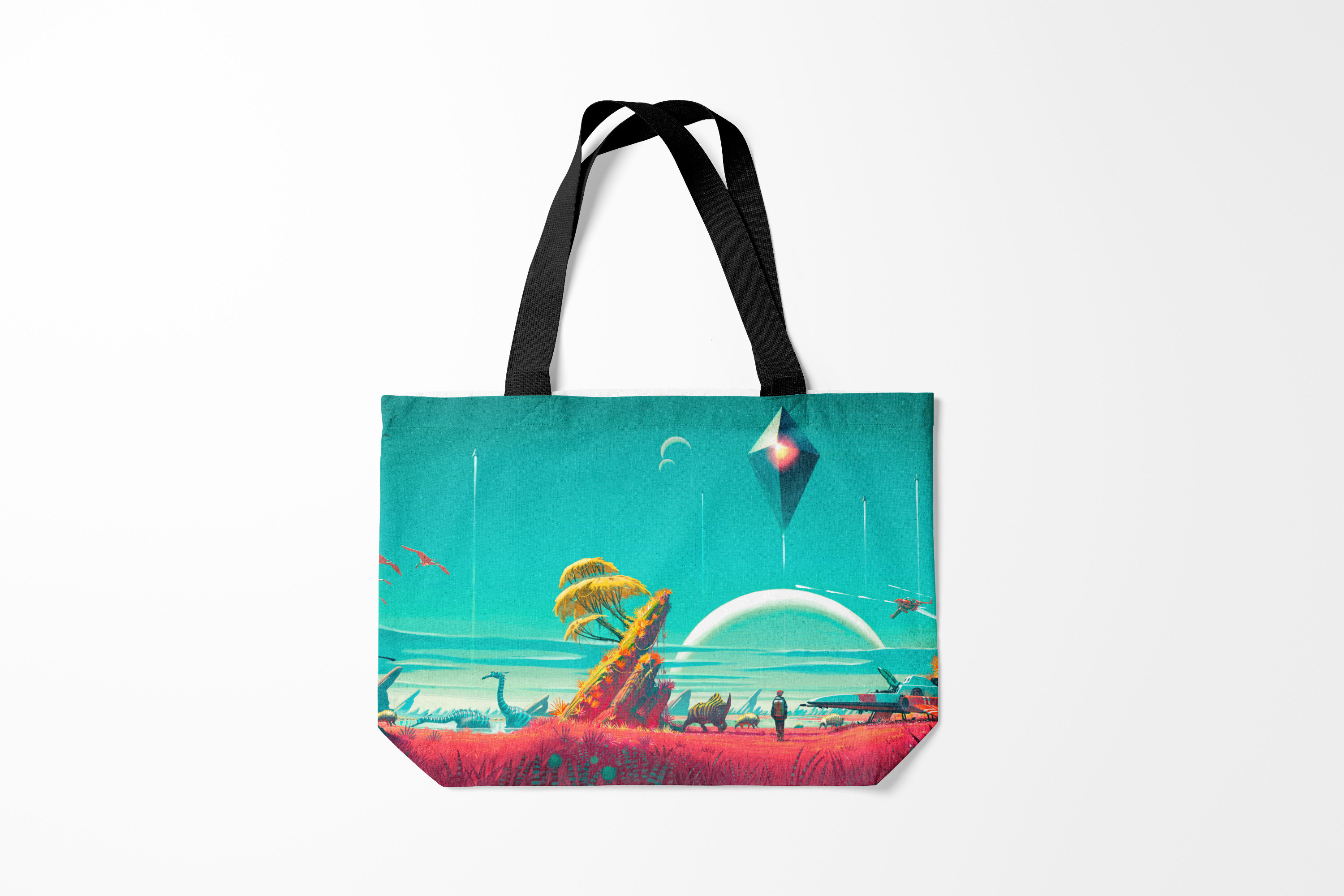 

Сумка шoппер унисекс Burnettie No Mans Sky Man, бирюзовый, No Mans Sky Man