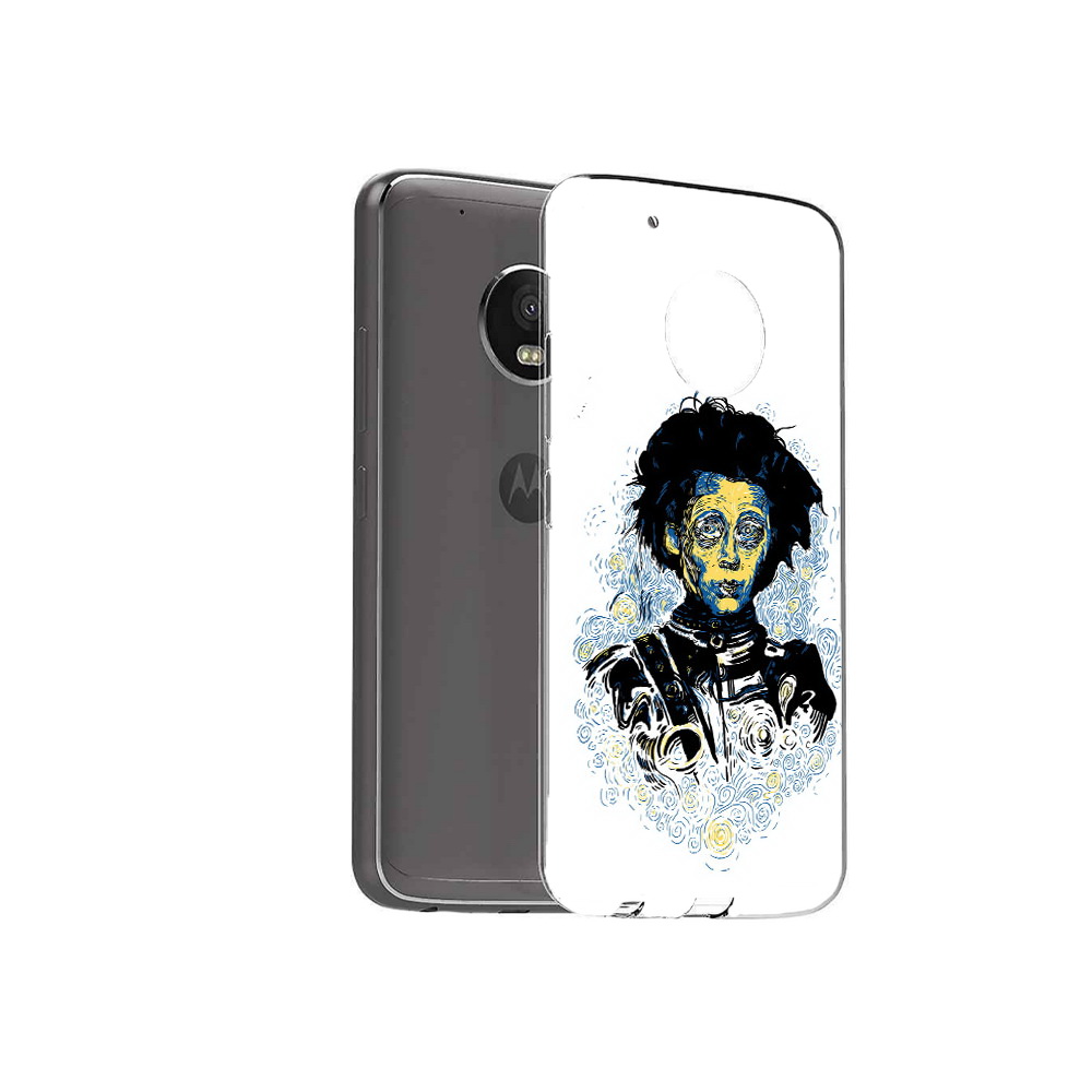 

Чехол MyPads Tocco для Motorola Moto G5 Plus парень черно-белый абстракция, Прозрачный, Tocco