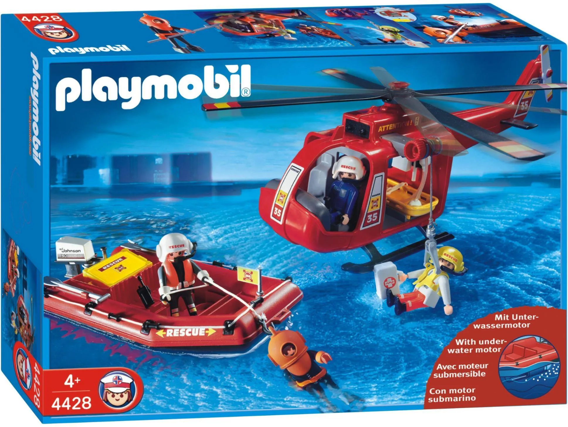 

Игровой набор Playmobil 4428 Спасательный вертолет с понтоном, 4428