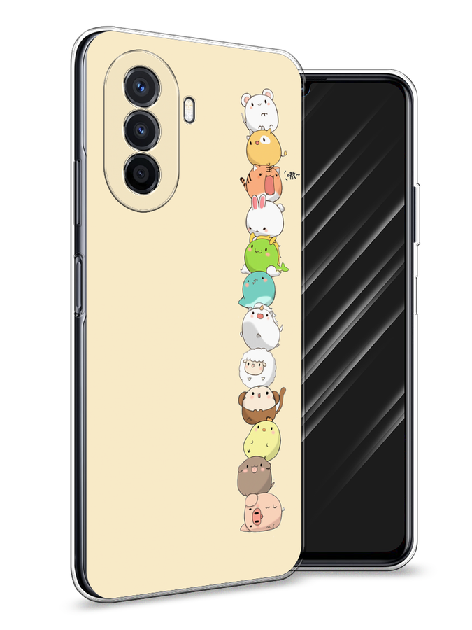 

Чехол Awog на Huawei Nova Y70 "Питомцы Чиби", Разноцветный, 6109150-2