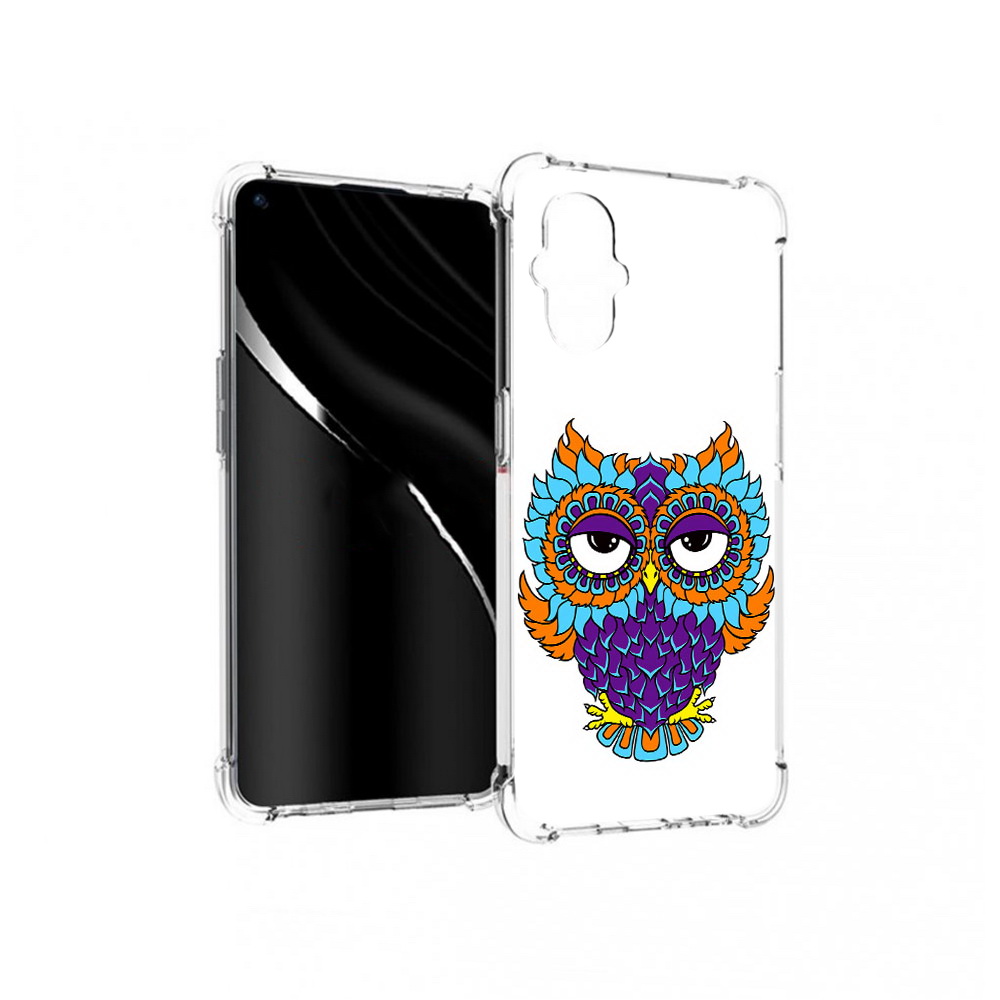 

Чехол MyPads Tocco для OnePlus Nord N20 5G Цветная сова (PT227047.135.198), Прозрачный, Tocco