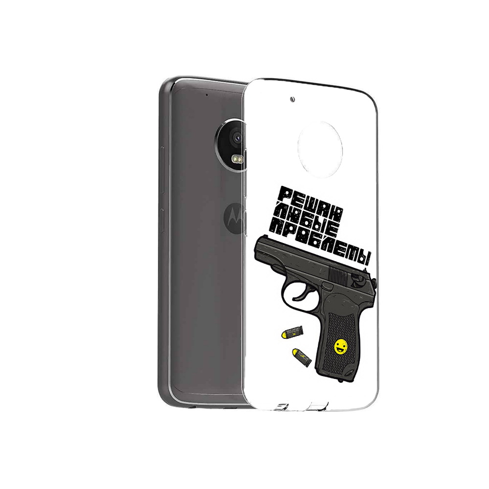 

Чехол MyPads Tocco для Motorola Moto G5 Plus пистолет против проблем (PT67401.338.542), Прозрачный, Tocco