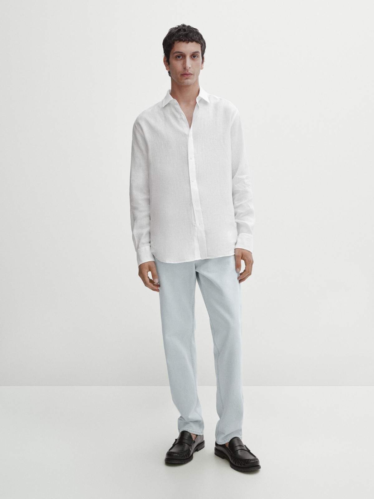 

Рубашка мужская Massimo Dutti 0130/430-I2024 белая S, Белый, 0130/430-I2024