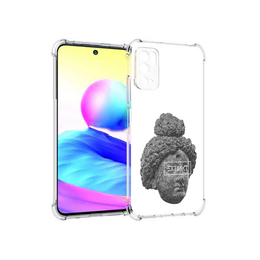 

Чехол MyPads Tocco для Xiaomi Poco M3 Pro каменное лицо девушки, Прозрачный, Tocco