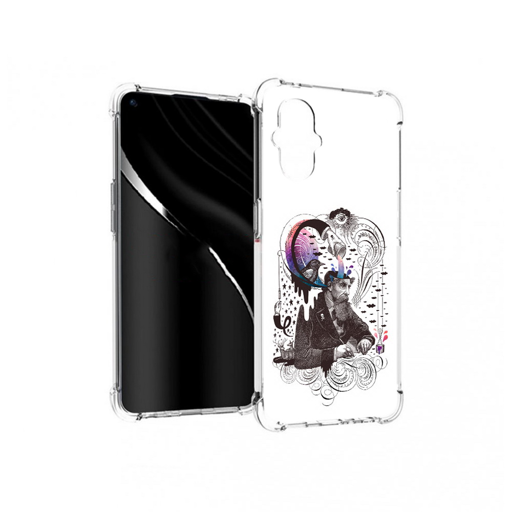 

Чехол MyPads Tocco для OnePlus Nord N20 5G абстракция думающий мужчина (PT227047.135.210), Прозрачный, Tocco