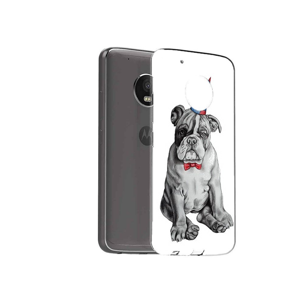 

Чехол MyPads Tocco для Motorola Moto G5 Plus праздничный щенок (PT67401.338.554), Прозрачный, Tocco