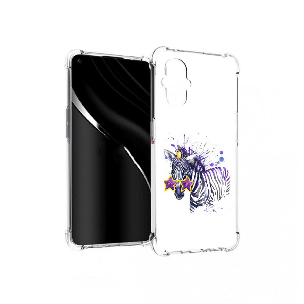 

Чехол MyPads Tocco для OnePlus Nord N20 5G акварельная зебра (PT227047.135.215), Прозрачный, Tocco