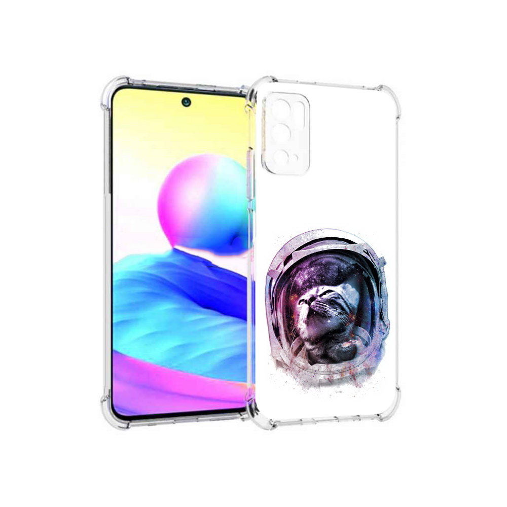 

Чехол MyPads Tocco для Xiaomi Poco M3 Pro кот в шлеме, Прозрачный, Tocco