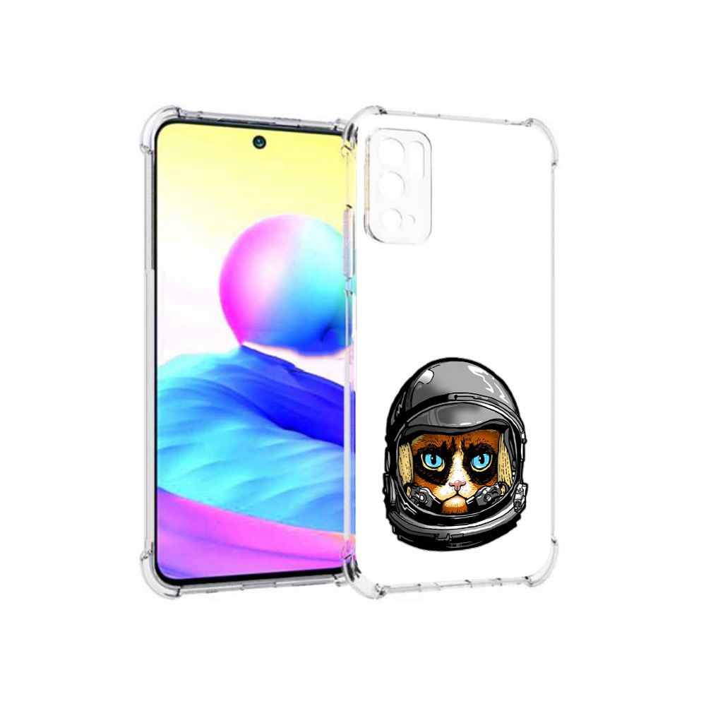 

Чехол MyPads Tocco для Xiaomi Poco M3 Pro кот космонавт, Прозрачный, Tocco